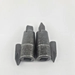 Set of 2 Apex Square 3/8 Drive Bit Adapters with 4x Phillips Bits and Flat Bit - Picture 1 of 3