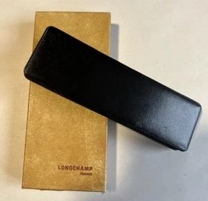 Etui 2 cigares LONGCHAMP années 1960 en cuir box noir (25) - Imagen 1 de 3