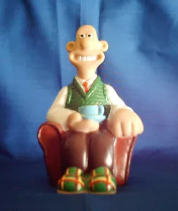 Aardman Wallace und Gromit Wallace Schaumbad Topper Kunststoff Figur Top - Bild 1 von 1