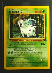 Pokemon Jungle 1999 común Nidoran F 57/64 edición ilimitada TCG/CCG - Imagen 1 de 2