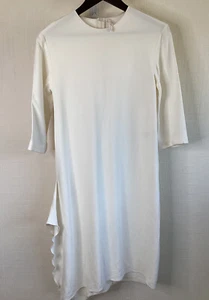 Celine Ivory Shift Dress Modele Depose side split frill Size FR 36 UK 8 - Picture 1 of 17