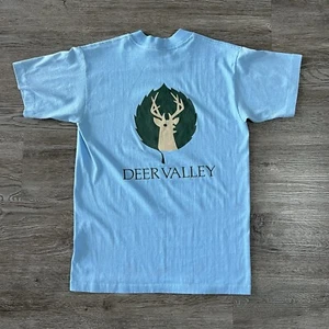Vintage 80s Deer Valley Utah Ski T-Shirt Herren Small Wildlife Outdoor Natur - Bild 1 von 8