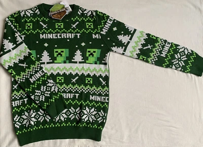 Nuevo con etiquetas Niño Minecraft Navidad Navidad Navidad Jersey Festivo Talla 12 13 14 años Foto 1 de 4