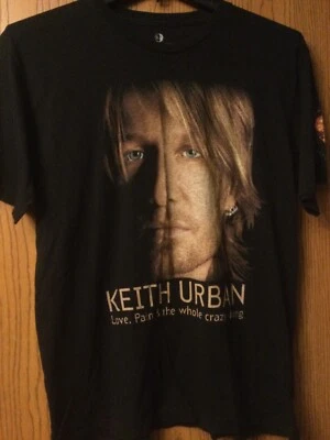 Keith Urban - Love Pain & The Whole Crazy Thing - Camisa Negra 2007 - L Foto 1 de 3