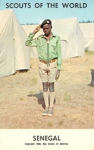# B4002  BOY SCOUTS,   " SCOUTS OF THE WORLD "  POSTCARD,  SENEGAL - Picture 1 of 2