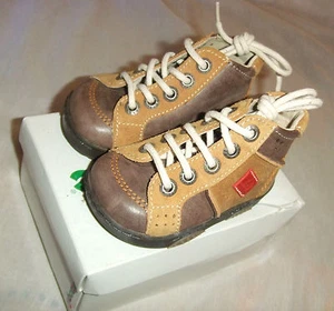 BABYBOTTE BOTTILLONS EN CUIR POINTURE EU19 MARRON ET BEIGE - Imagen 1 de 7