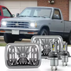 Pair 7X6" 5X7" inch LED Headlights Hi/Lo DRL Fit 82-93 Chevy C10 C20 C4 GMC S15 - Picture 1 of 13