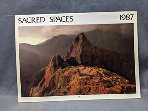 Calendario Espacios Sagrados 1987 Vintage Calendario - Imagen 1 de 2