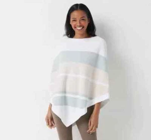 Neu BAREFOOT DREAMS CozyChic Ultra Lite Pink Ocean Breeze Poncho Oberteil One Size - Bild 1 von 8