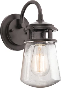 Lyndon 11.25" Wall Sconce in Architectural Bronze, 1-Light Indoor Outdoor Wall L - Picture 1 of 7