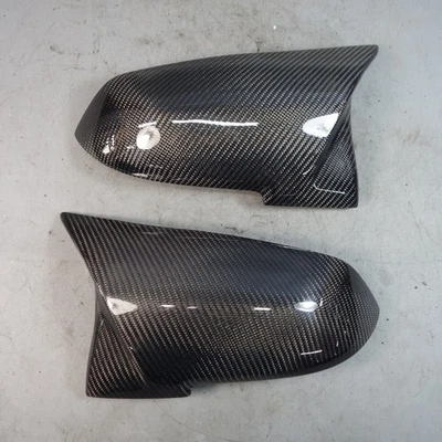 12-21 BMW F30 F32 F22 F36 Carbon Fiber Mirror Caps Covers M Style Aftermarket - Image 1 of 4