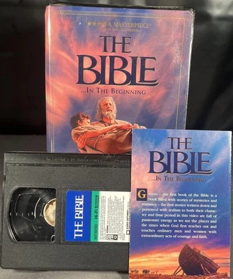 The Bible - In the Beginning (Clamshell VHS w/ Insert, 1998) Free Shipping - Image 1 of 4