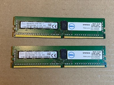 16GB (2x 8GB) * Hynix HMA41GR7AFR8N-TF 8GB PC4-17000R DDR4-2133MHz ECC REG RAM - Image 1 of 4