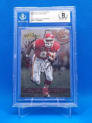 Playoff Prestige #90 Tony Gonzalez 2000 automático Foto 1 de 2