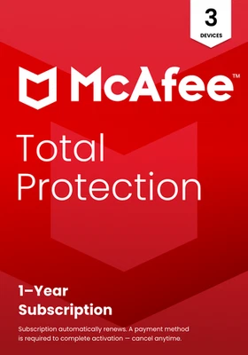 McAfee Total Protection 2025 - 3 Dispositivos 1 Año PC Mac Android iOS - POR CORREO POSTAL Foto 1 de 4
