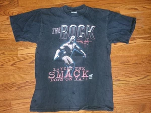 Vintage 90er WWF The Rock Layin the Smack Down Wrestling T-Shirt Gr. XL - Bild 1 von 3