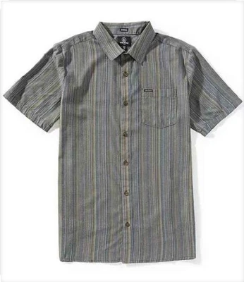 VOLCOM JAHSTRIPE Men's S/S Woven Shirt - DST - Medium - NWT - Image 1 of 2