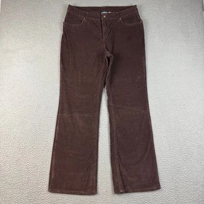 Women's Corduroy Pants Size 10 34x30 Brown Bootcut Cotton Blend Boho High Rise - Image 1 of 4