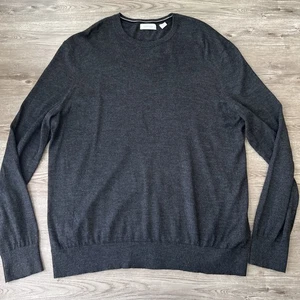 Maglione girocollo uomo Calvin Klein misto lana 2XL grigio - Foto 1 di 8
