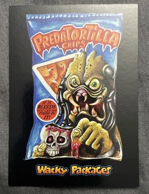 2018 TOPPS WACKY PACKAGES GO TO THE MOVIES BLACK  GPK  Predator   - Image 1 of 2