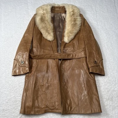 Vintage Scully Leatherwear California Jacket Women's 10 Penny Lane Fur 60s - Image 1 of 4
