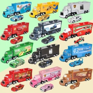 Disney Pixar Cars Lightning McQueen Jackson Storm Mack Hauler Truck+Car Toys - Picture 1 of 77