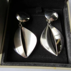 Modernist Georg Jensen Sterling Silver Earrings #380 Regitze Overgaard Denmark - Picture 1 of 6