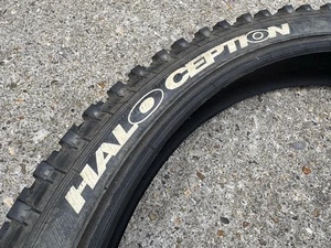Halo Ception 24” x 2.6” Retro DH Freeride Jump Mountain Bike Tyre MTB Black - Picture 1 of 24