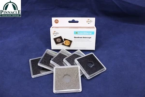 6Pk 16mm 2"x2" QUADRUM INTERCEPT Square Coin Capsules for 1/10 oz Gold Libertad - Picture 1 of 11