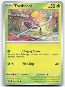 Pokemon Toedscool - Common SV04: Paradox Rift 015/182 LP - Picture 1 of 2