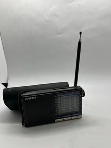 Roberts R101 Radio FM/MW/SW 9 Band Receiver Black Tested With Accessories - Picture 1 of 19