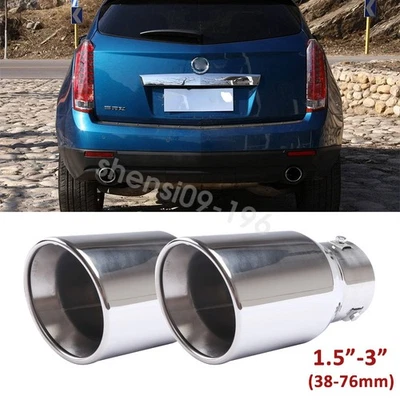 2PCS For Cadillac SRX STS Car Exhaust Pipe Tip Rear Tail Throat Muffler Tailpipe Foto 1 de 4