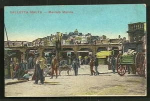 Valetta Market Mercato Marina People Malta ca 1910 - Picture 1 of 1