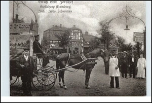 HAMBURG Repro-AK anno 1905 Gruss vom Forsthof Steilshoop Bier Pferde Kutsche - Picture 1 of 1
