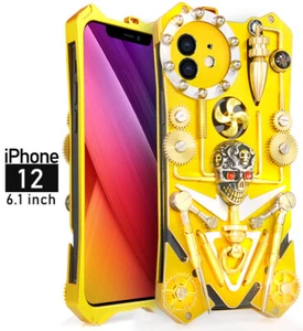 Funda mecánica hecha a mano para iPhone 12 armadura de lujo de metal aluminio - Imagen 1 de 18