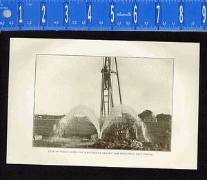 Southern Agriculture-Well Irrigation Rice Fields Louisiana-1909 Historical Print - Picture 1 of 1