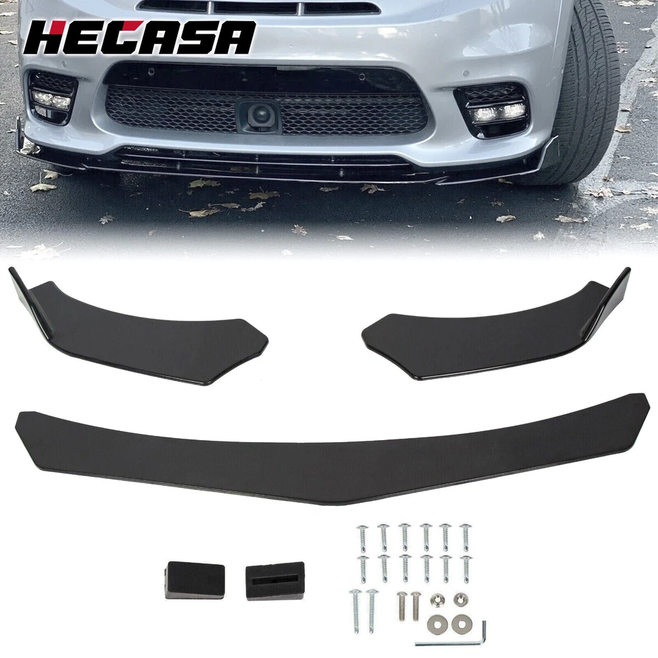 For Universal Car BMW Black Front Bumper Lip Spoiler Splitter Body Kit Diffuser Foto 1 de 4