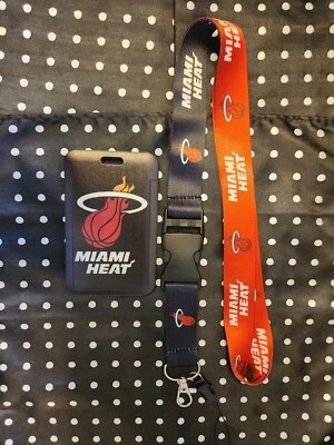 Miami Heat NBA Lanyard Keychain & ID Holder  - Image 1 of 2