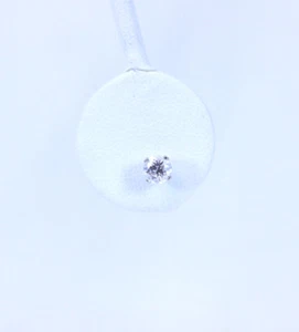 Hermoso pendiente solitario de diamantes I1/I de 14K WG ÚNICO 0,33ctw I1/I 4,4 mm- 13803 - Imagen 1 de 4