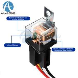 4Pin 5Pin 80A Waterproof Car Automotive Relay With Harness Socket Relay 12V 24V - Picture 1 of 28