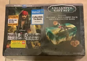Pirates of Caribbean On Stranger Tides Exclusive Gift Set Blu-ray DVD & Bank NEW - Picture 1 of 1