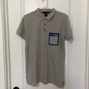 Marc Jacobs Womens Shirt XS Gray Cotton Collared Pocket Short Sleeve NWT - Picture 1 of 6