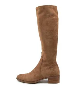 New Django & Juliette Timothie Camel Strtch Mic Womens Shoes Casual Boots Long - Picture 1 of 5