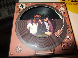 In Box 2018 AC DC Set 4 Mini LP Coasters Back In Black Highway To Hell Powerage - Picture 1 of 3