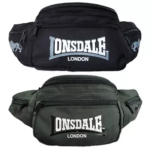 Lonsdale Bumbag Belly Bag Belt Bag Hip Waist Pouch Black or Olive - Picture 1 of 32