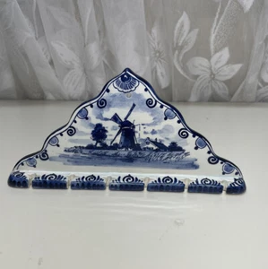 Vintage blau weiß Delfter Porselain Löffelständer handbemalt in Holland # 16651 - Bild 1 von 9