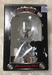 ELVIS PRESLEY ANNIVERSARY CLOCK NEW IN BOX! NEW WITH DEFECTS - Picture 1 of 8