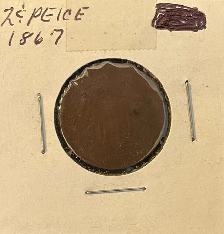 1867 U S Two Cent Coin Cover