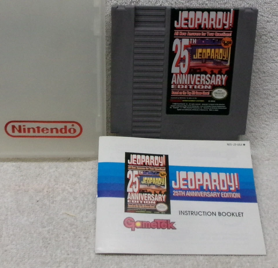 * VTG - NINTENDO - JEOPARDY (25th) - Video GAME - NES - JAPAN - w Box & Booklet - Image 1 of 1