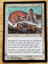 1x MTG Magic The Gathering Worthy Cause [Tempest] White Collectible Trading Card